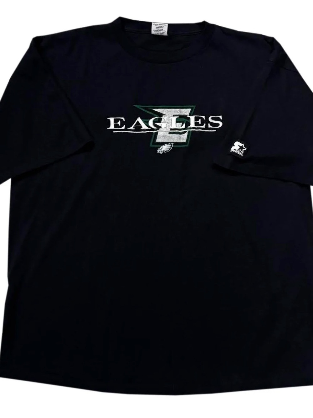 Vintage Starter Philadelphia Eagles Black T Shirt (Size XL)